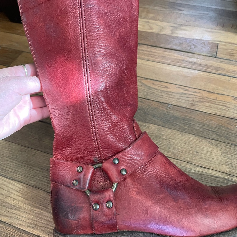 Red Frye Boots